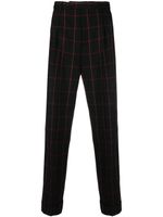 Gucci windowpane-print straight-leg trousers - Noir - thumbnail