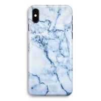 Blauw marmer: iPhone X Volledig Geprint Hoesje