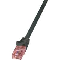 LogiLink CQ2093U RJ45 Netwerkkabel, patchkabel CAT 6 U/UTP 10.00 m Zwart Vlambestendig, Snagless 1 stuk(s)