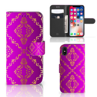 Wallet Case Apple iPhone X | Xs Barok Roze - thumbnail