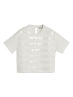 Brunello Cucinelli Kids t-shirt en coton à sequins - Blanc