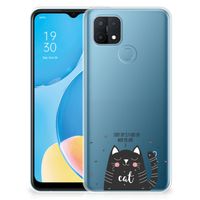 OPPO A15 Telefoonhoesje met Naam Cat Good Day - thumbnail