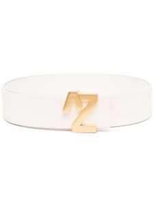 Zadig&Voltaire ceinture en cuir à plaque logo - Blanc