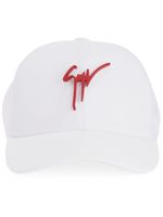 Giuseppe Zanotti casquette Cohen à logo embossé - Blanc - thumbnail