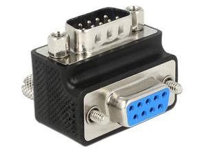 Delock Adapter Serieel [1x D-sub stekker 9-polig - 1x D-sub bus 9-polig] Zwart