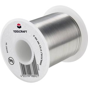 TOOLCRAFT Soldeertin, loodvrij Spoel Sn99,3Cu0,7 ROL1 100 g 0.5 mm