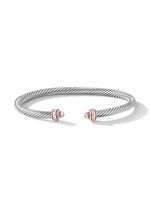 David Yurman bracelet Cable Classics en or rose 18ct et argent sterling serti de morganite