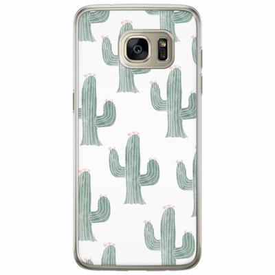 Samsung Galaxy S7 Edge siliconen hoesje - Cactus print