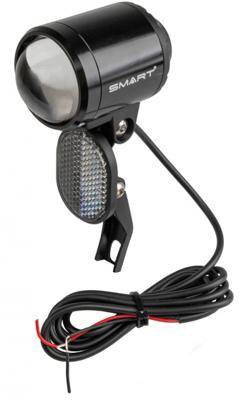 Smart voorlicht Elite e bike led 100 lux fietsaccu zwart Smart voorlicht Elite e bike led 100 lux fietsaccu zwart