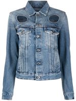 Off-White cut-out denim jacket - Bleu