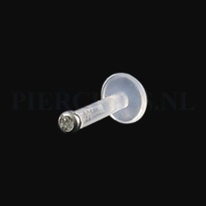 Labret 1.6 mm flexibel klein kristal