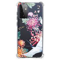 Samsung Galaxy A72 4G/5G Case Anti-shock Bird Flowers - thumbnail