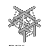 Duratruss DT 33/2-C52-XU driehoek truss 5-weg kruis apex up - thumbnail