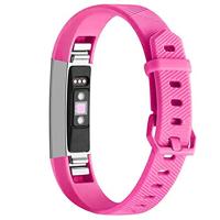 By Qubix - Compatible met Fitbit Alta HR siliconen bandje met gesp - Maat: Large - Roze - Compatible fitbit bandje