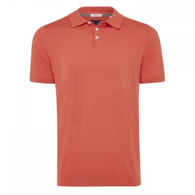 Tresanti Heren Poloshirt Korraalrood Jersey Tailored Fit Tresanti Heren Poloshirt Korraalrood Jersey Tailored Fit