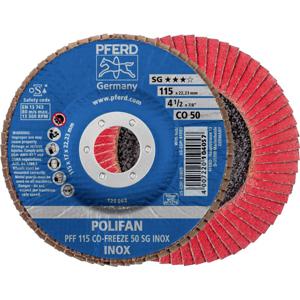 PFERD 67611550 PFF 115 CO-FREEZE 50 SG INOX Lamellenschijf Diameter 115 mm Boordiameter 22.23 mm Legering op nikkelbasis, Superlegeringen op nikkel- of