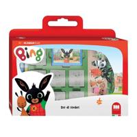 Multiprint stempel voor kinderen, 5 stuks, gemaakt in Italië, personaliseerbaar, van hout en natuurlijk rubber, inkt wasbaar, niet giftig, cadeau-idee