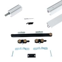 Xperta set 4m rail - Wit - vloerplint - Enkele deur - Dubbel soft - opbouw - thumbnail