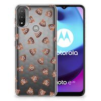 TPU bumper voor Motorola Moto E20 | E40 Poep Emojis