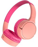 Belkin SoundForm Mini draadloze on-ear koptelefoon met ingebouwde microfoon voor kinderen, voor meisjes en jongens, online onderwijs, school en op reis, compatibel met o.a. iPhone, iPad, Galaxy, roze