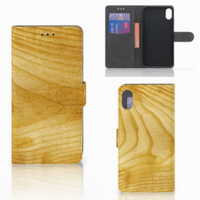 Apple iPhone Xs Max Book Style Case Licht Hout