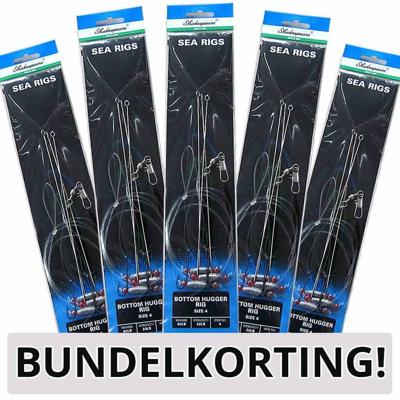 Shakespeare BUNDEL 10x Bottom Hugger Sea Rig Haak 