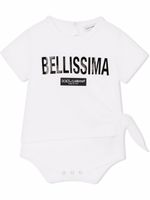 Dolce & Gabbana Kids body Bellissima à logo imprimé - Blanc - thumbnail