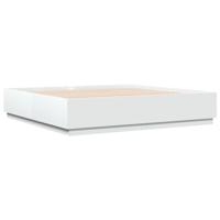 VidaXL Bedframe Met LED-Verlichting - Bewerkt Hout Wit 180x200 cm - Slaapkamermeubel, Bedbodem, Logeerbed