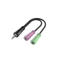 Hama Audio-adapter 4-pol. 3,5-mm-jack-stekker - 2x 3-pol. 3,5-mm-jack-headset - thumbnail