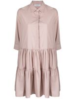 Fabiana Filippi robe-chemise en coton à volants superposés - Rose