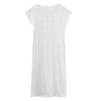 Lang nachthemd in feminien ajour, natuurwit 40/42