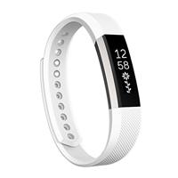 By Qubix - Compatible met Fitbit Alta siliconen bandje, Maat: Large, Lengte: 22CM - Wit - Compatible fitbit bandje