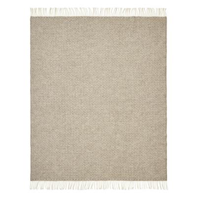 Plaid van scheerwol, beige-natuur 135 x 240 cm