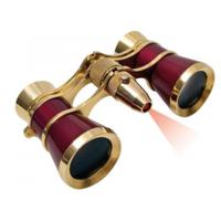 Braun Photo Technik Verrekijker Opera Met LED 3x25 Goud/Burgundy - thumbnail