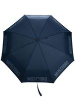 Moschino parapluie compact à logo imprimé - Bleu - thumbnail