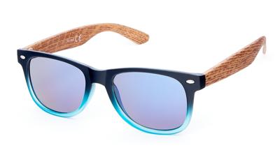 Kost zonnebril Wayfarer unisex blauw/transparant (20 191)