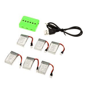 6 Stuks 380mAh 1S lipo accu incl. lader voor. oa. Hubsan X4