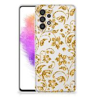 Samsung Galaxy A73 5G TPU Case Gouden Bloemen