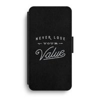 Never lose your value: iPhone XR Flip Hoesje - thumbnail