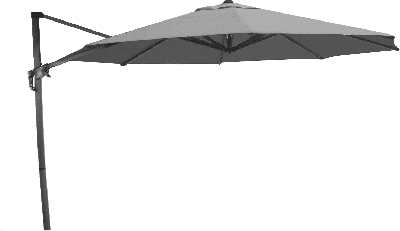 YardLife Zweefparasol 'Virgo' kleur grijs, Ø3,5m