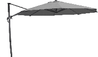 YardLife Zweefparasol 'Virgo' kleur grijs, Ø3,5m