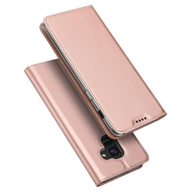 Dux Ducis pro serie - slim wallet hoes - Samsung Galaxy A8 2018 - roze/goud