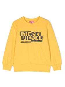 Diesel Kids sweat en coton à logo imprimé - Jaune