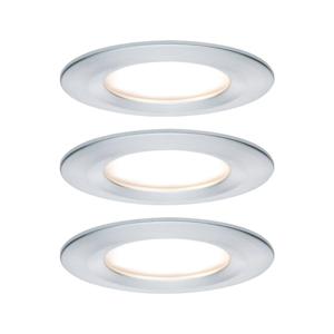 Paulmann Nova Inbouwlamp voor badkamer Set van 3 stuks LED LED 18 W IP44 Aluminium (gedraaid)