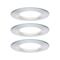 Paulmann Nova Inbouwlamp voor badkamer Set van 3 stuks LED LED 18 W IP44 Aluminium (gedraaid) - thumbnail