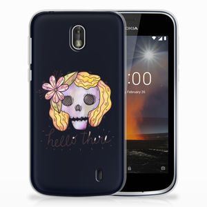 Silicone Back Case Nokia 1 Boho Skull