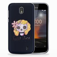 Silicone Back Case Nokia 1 Boho Skull - thumbnail