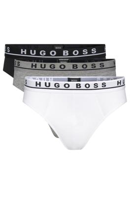 Hugo Boss 3-pack Brief / Slip Cotton Stretch Wit, Zwart, Grijs Hugo Boss 3-pack Brief / Slip Cotton Stretch Wit, Zwart, Grijs