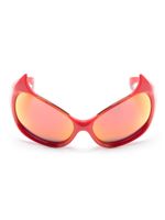 Balenciaga Eyewear lunettes de soleil Gotham à monture oversize - Rouge - thumbnail