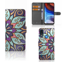 Motorola Moto E7i Power | E7 Power Hoesje Purple Flower